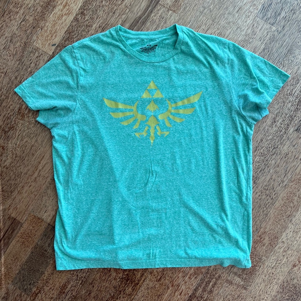 Nintendo The Legend of Zelda Skyward Sword T-Shirt Mens XL Green Gold